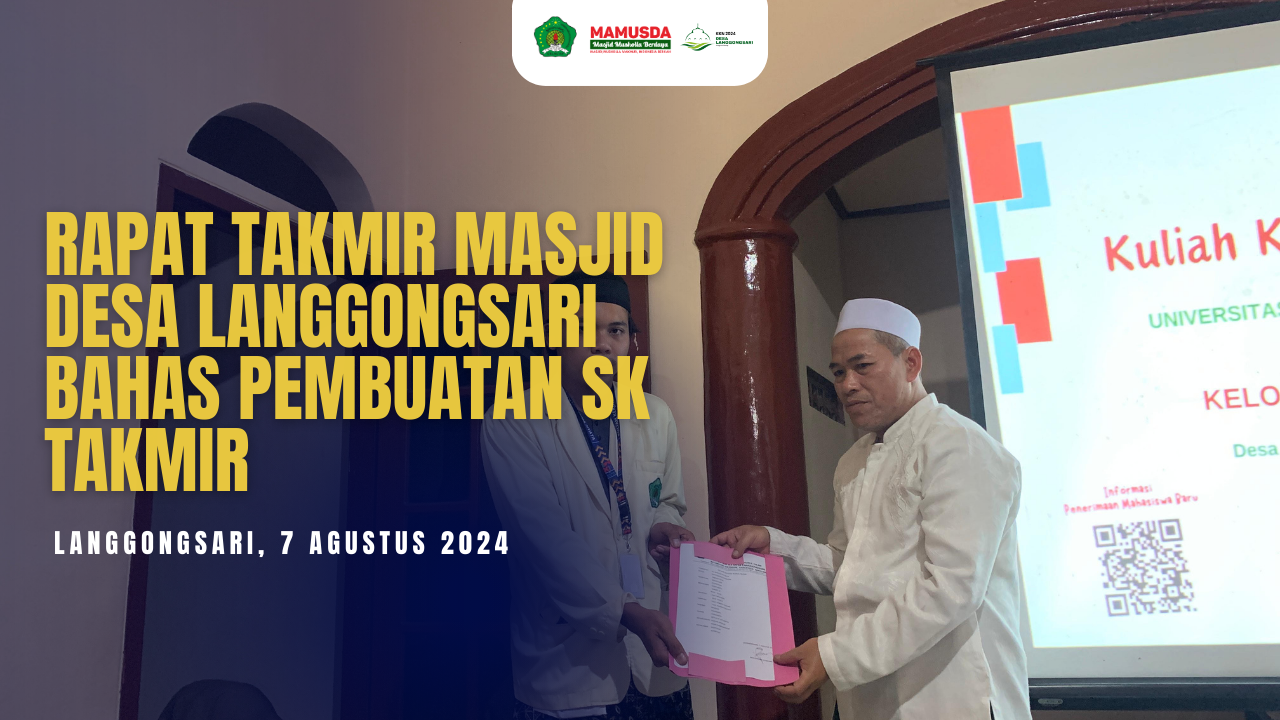 Rapat Takmir Masjid Desa Langgongsari Bahas Pembuatan SK Takmir