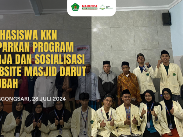 Mahasiswa KKN Paparkan Program Kerja dan Sosialisasi Website Masjid Darut Taubah